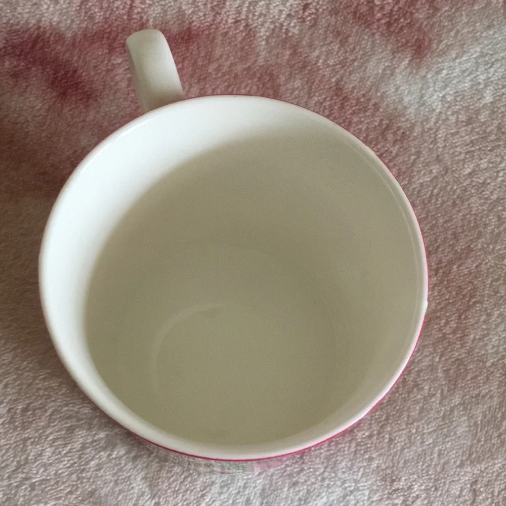 Stechcol Gracie Bone China Ivory Blossoms on Pink Tea Cup NWT 3.25x3.5” - Picture 8 of 16